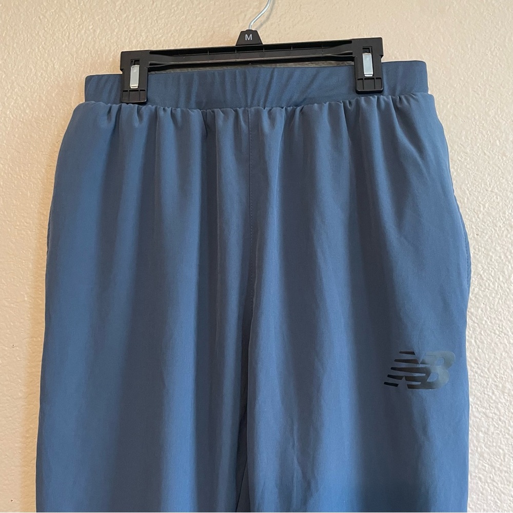 New‎ Balance Womens Slate Blue Tapered Athletic Jogger Pants Ankle Zip Size S - Picture 2 of 10